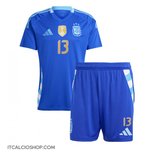 Argentina Cristian Romero #13 Seconda Maglia Bambino Copa America 2024 Manica Corta (+ Pantaloni corti)